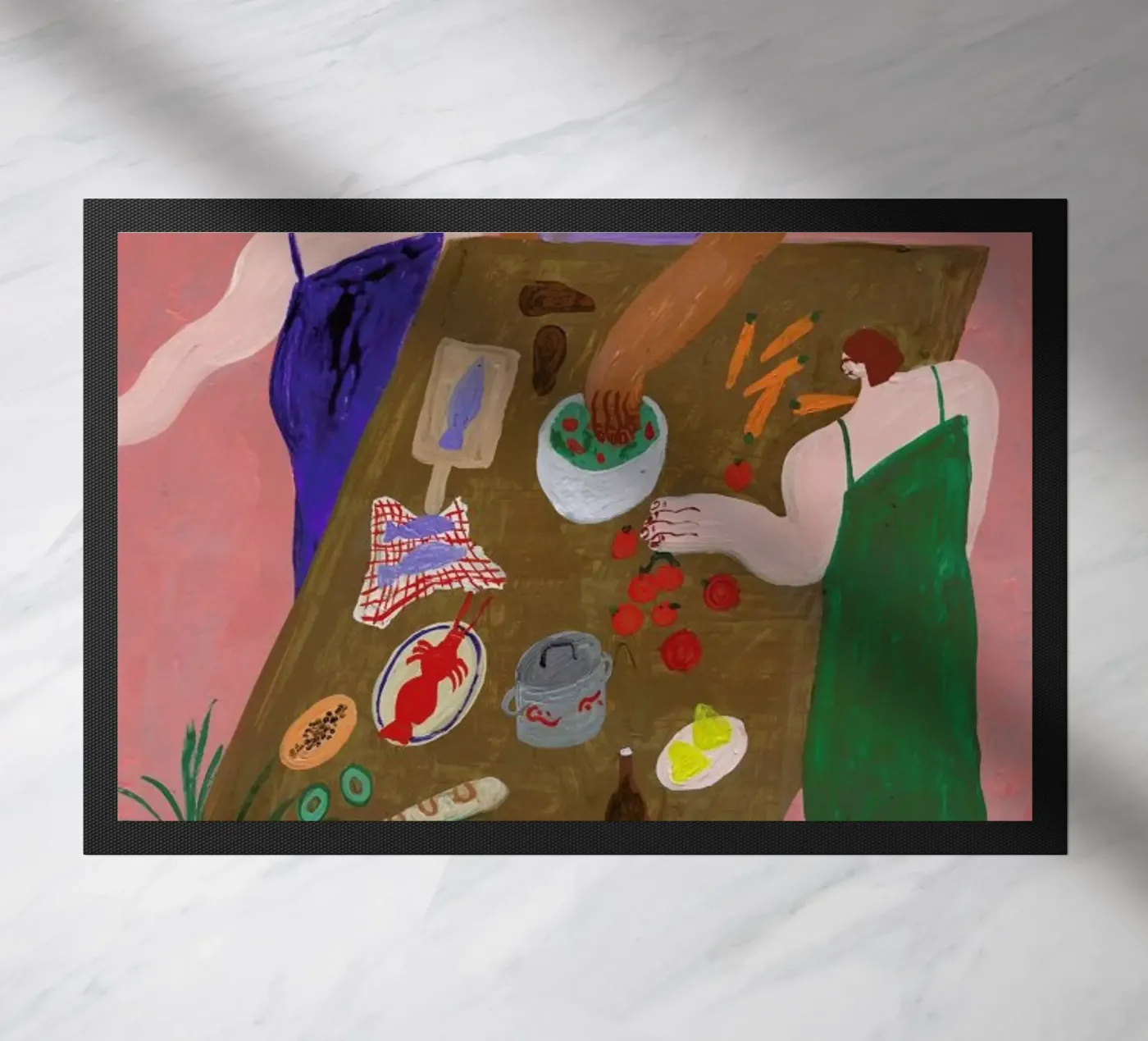 At the Dinner Table zerbino da Nudes and Croissants