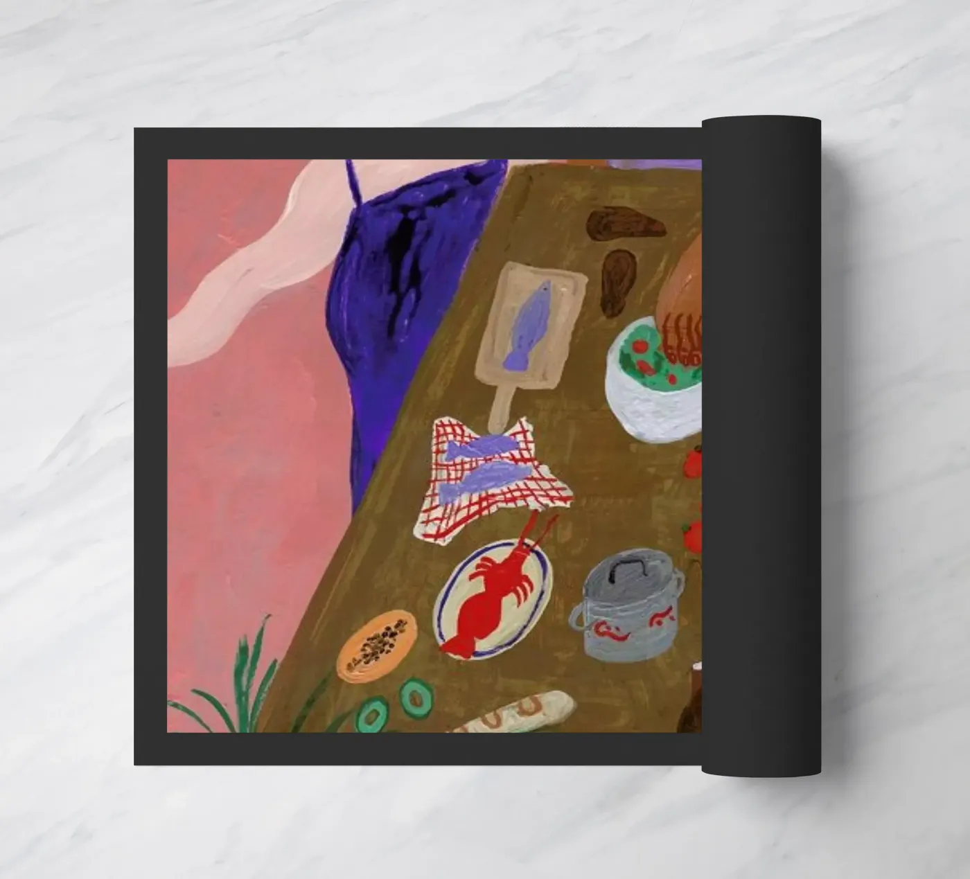 At the Dinner Table zerbino da Nudes and Croissants