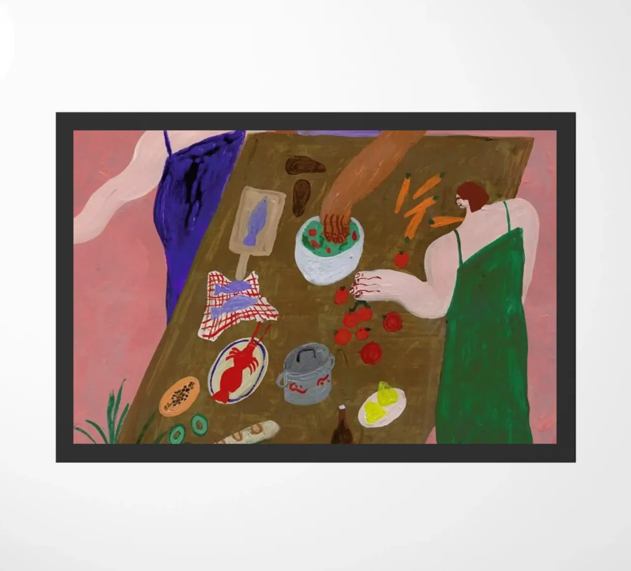 At the Dinner Table zerbino da Nudes and Croissants