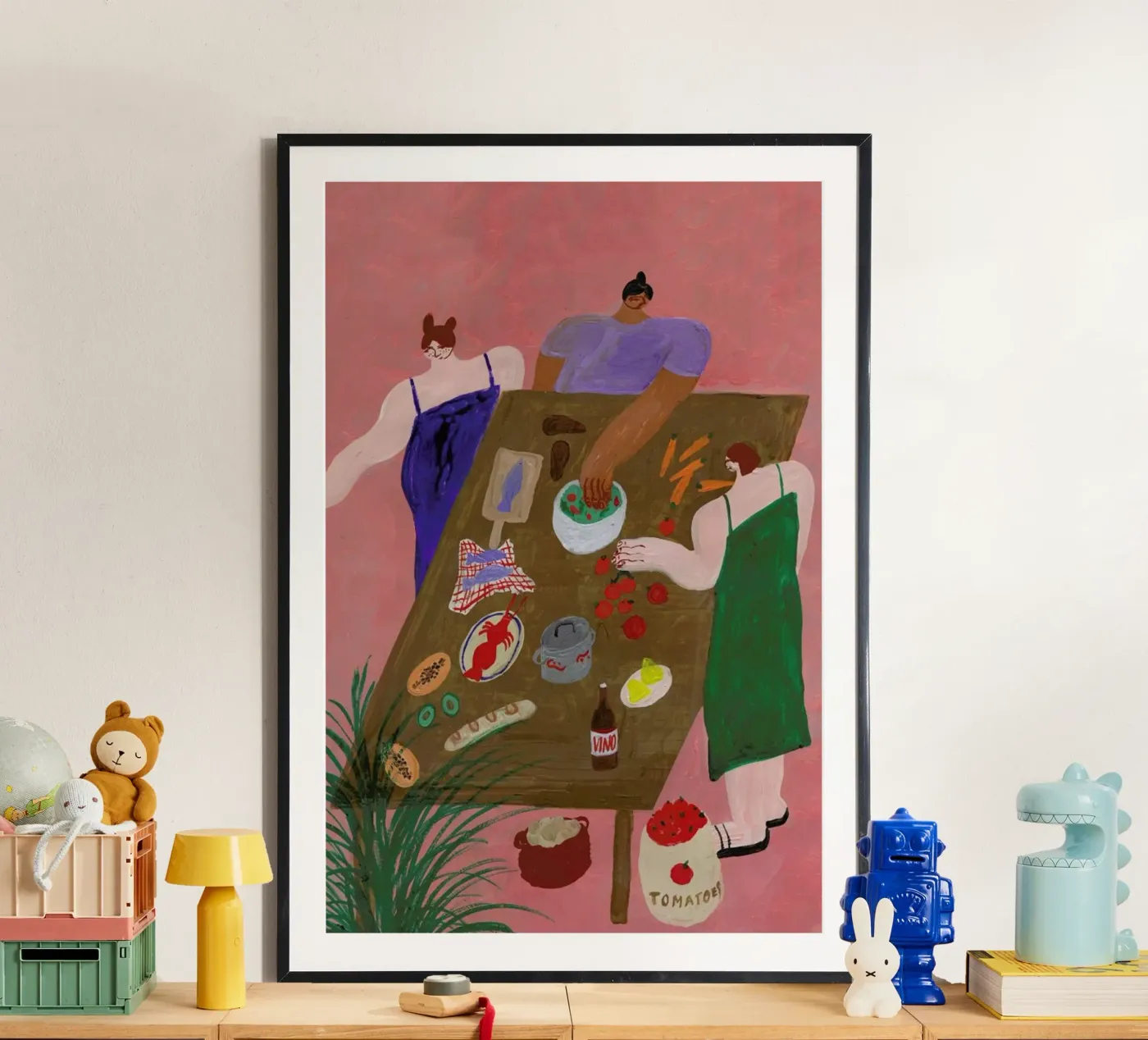 At the Dinner Table poster da Nudes and Croissants