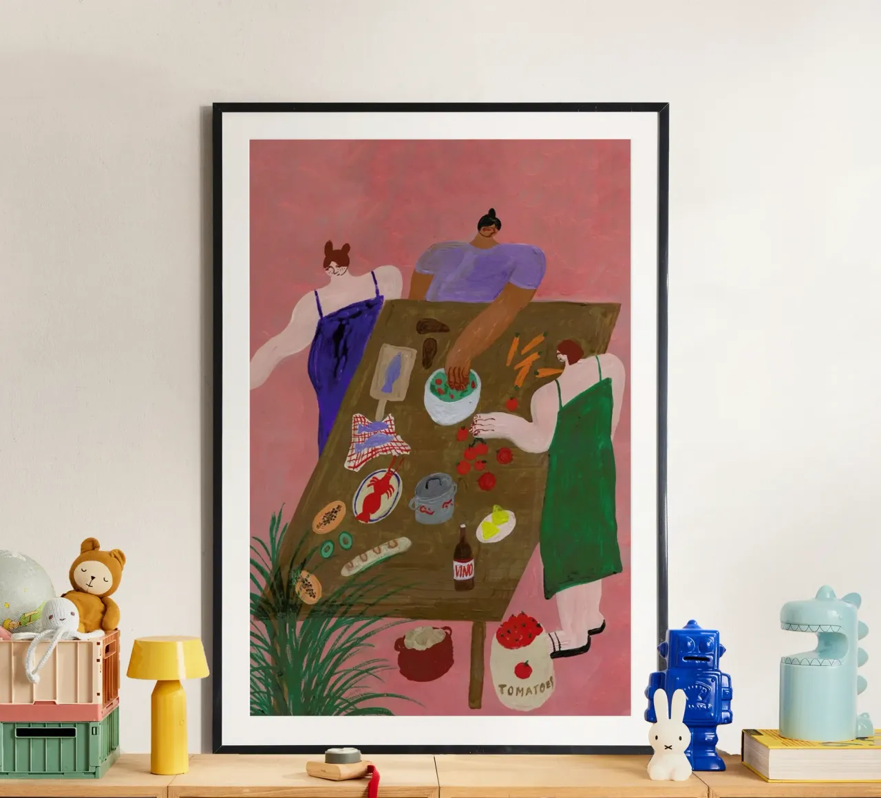 At the Dinner Table poster da Nudes and Croissants