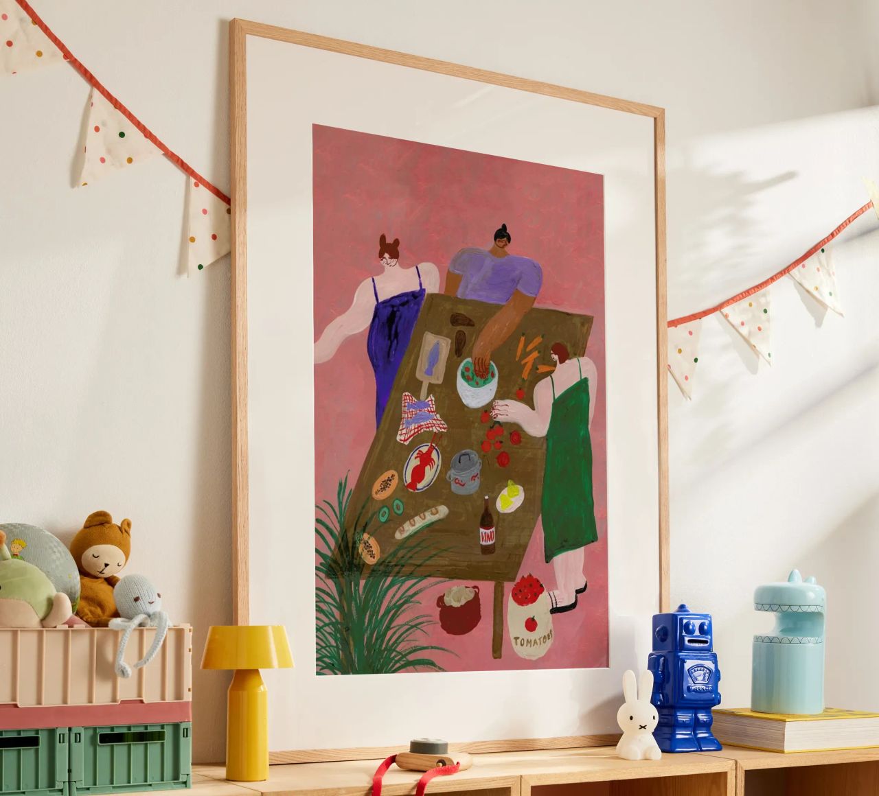 At the Dinner Table poster de Nudes and Croissants