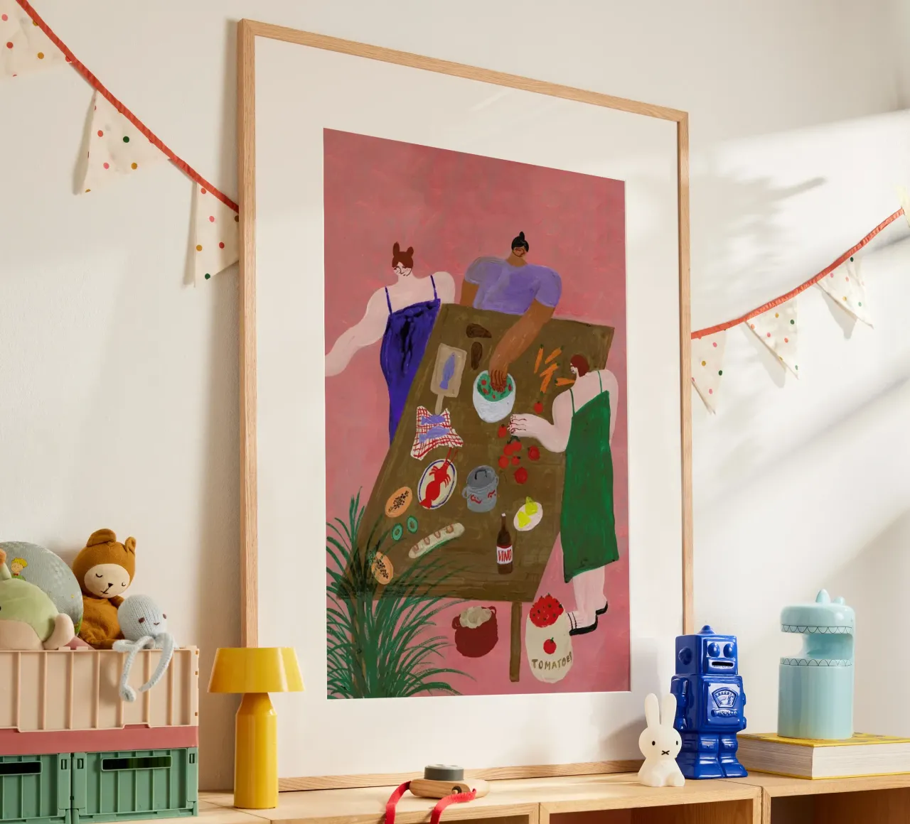 At the Dinner Table poster da Nudes and Croissants