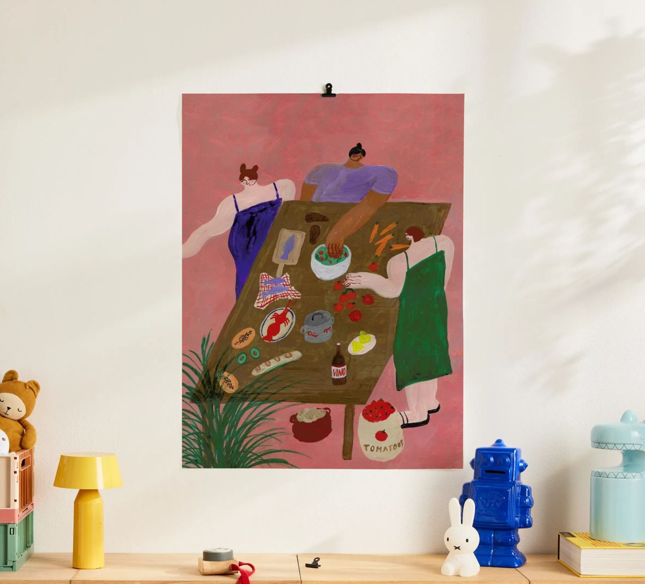 At the Dinner Table poster de Nudes and Croissants