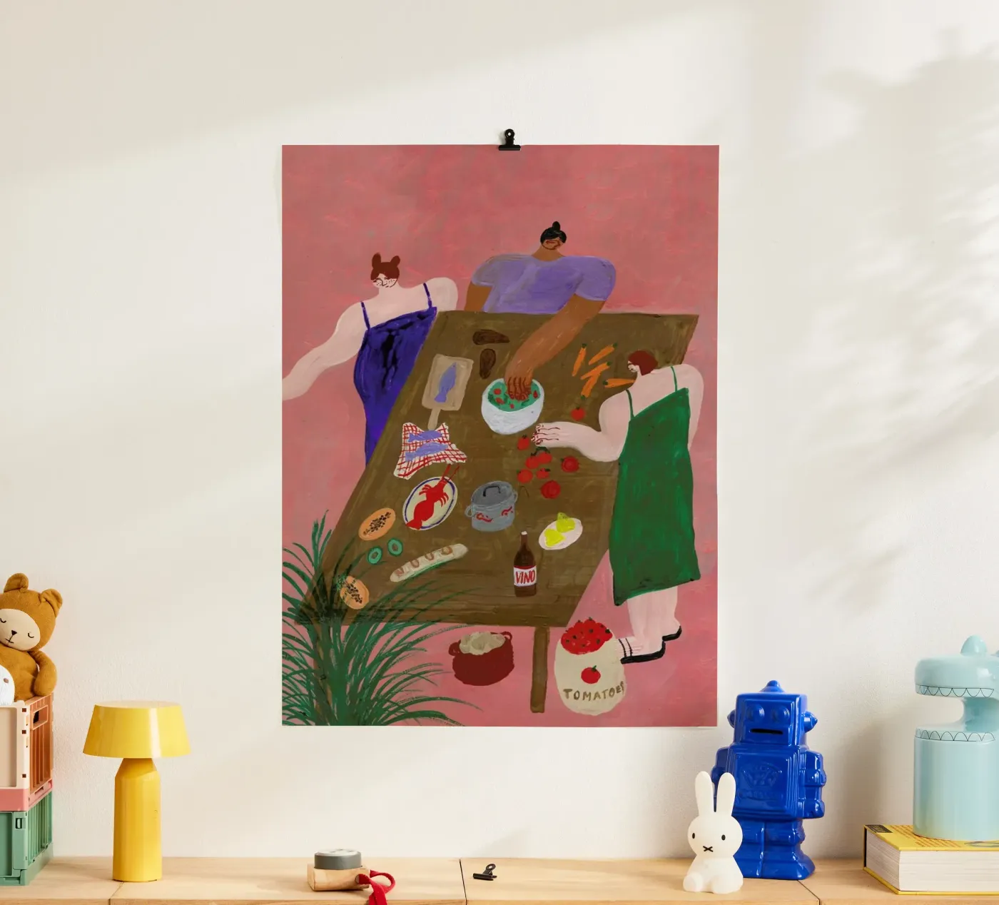 At the Dinner Table poster da Nudes and Croissants