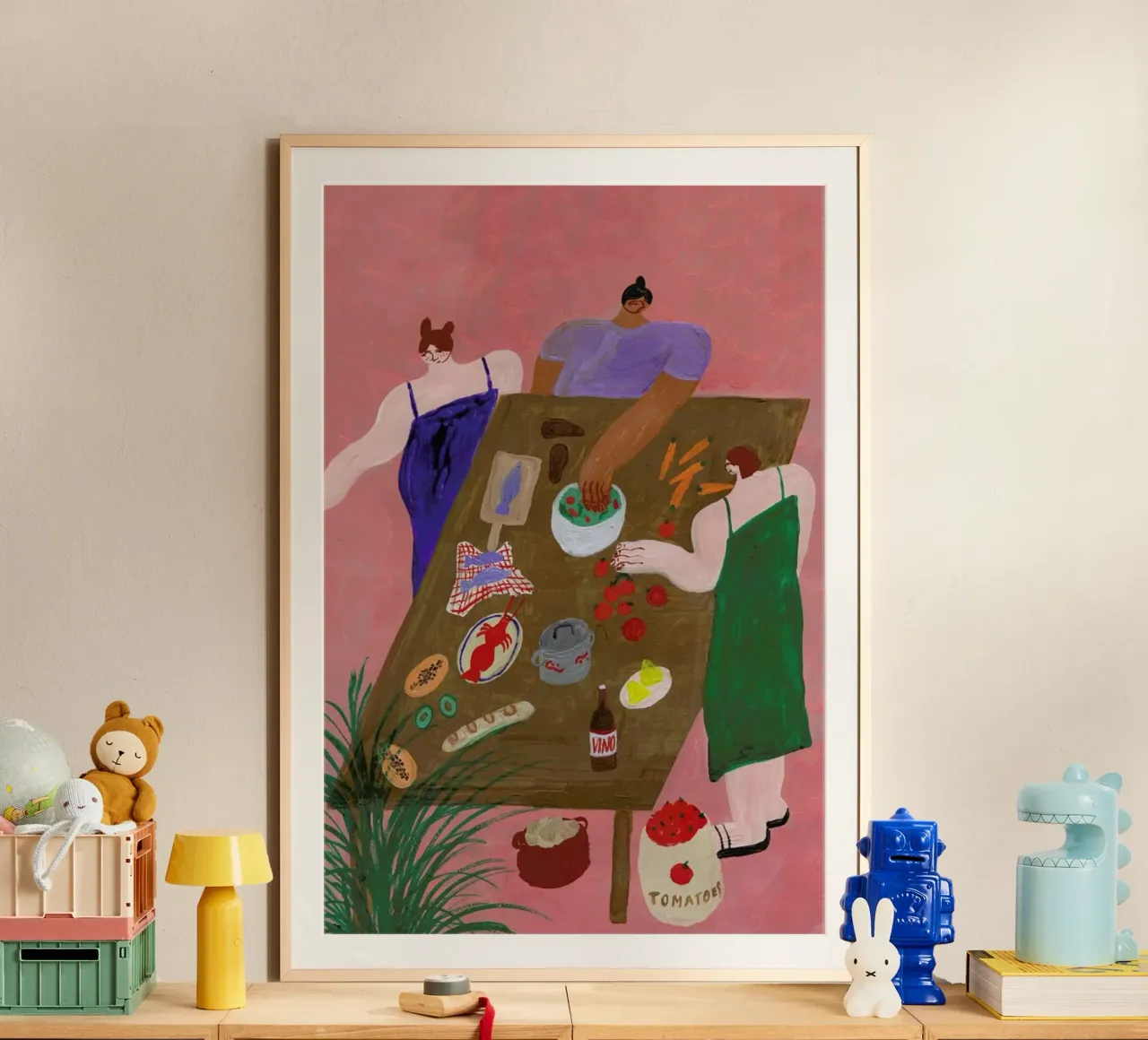 At the Dinner Table poster da Nudes and Croissants