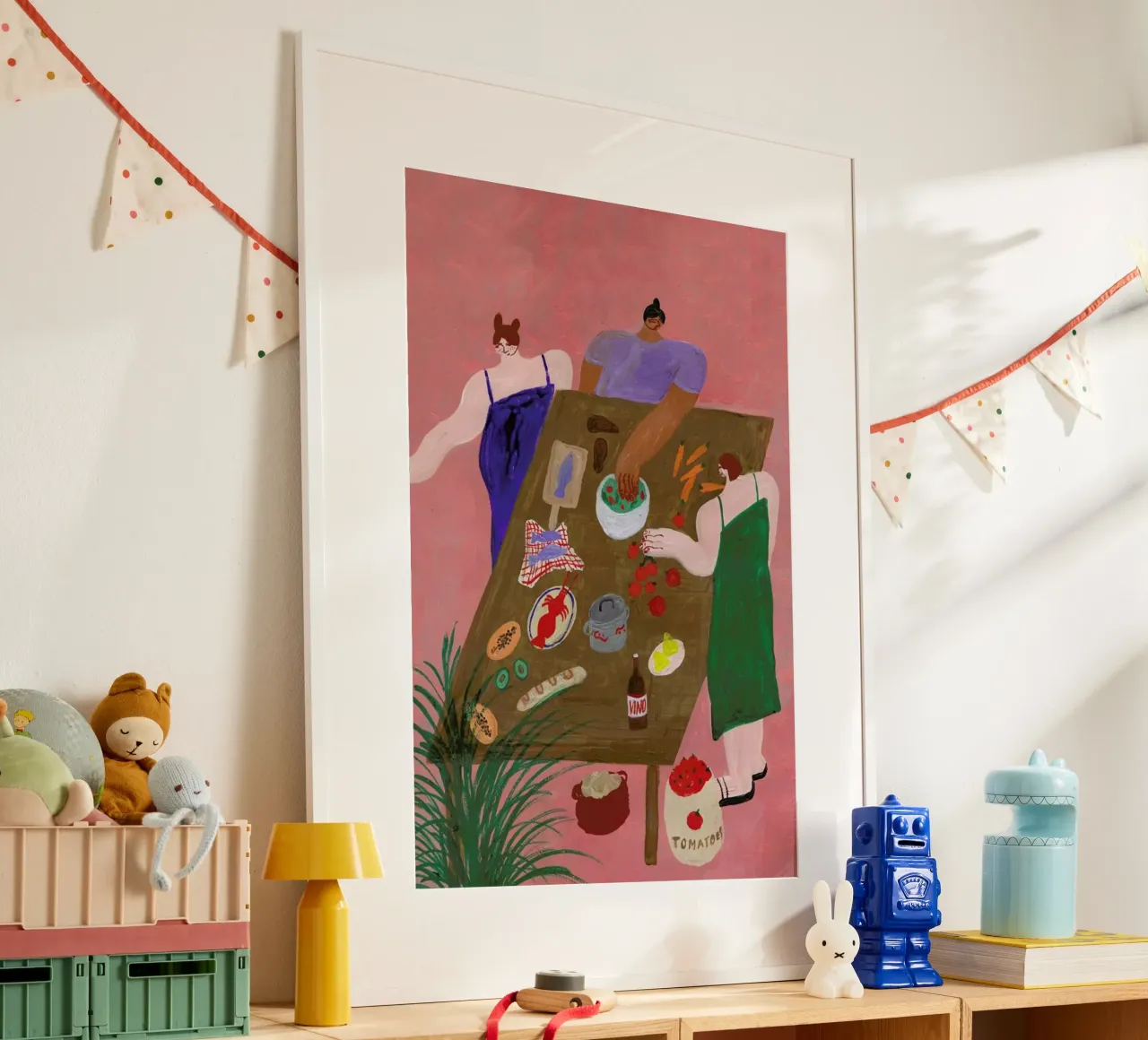 At the Dinner Table poster da Nudes and Croissants