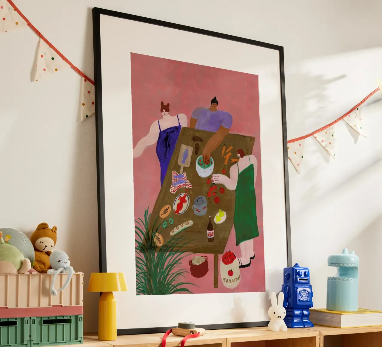 At the Dinner Table poster da Nudes and Croissants