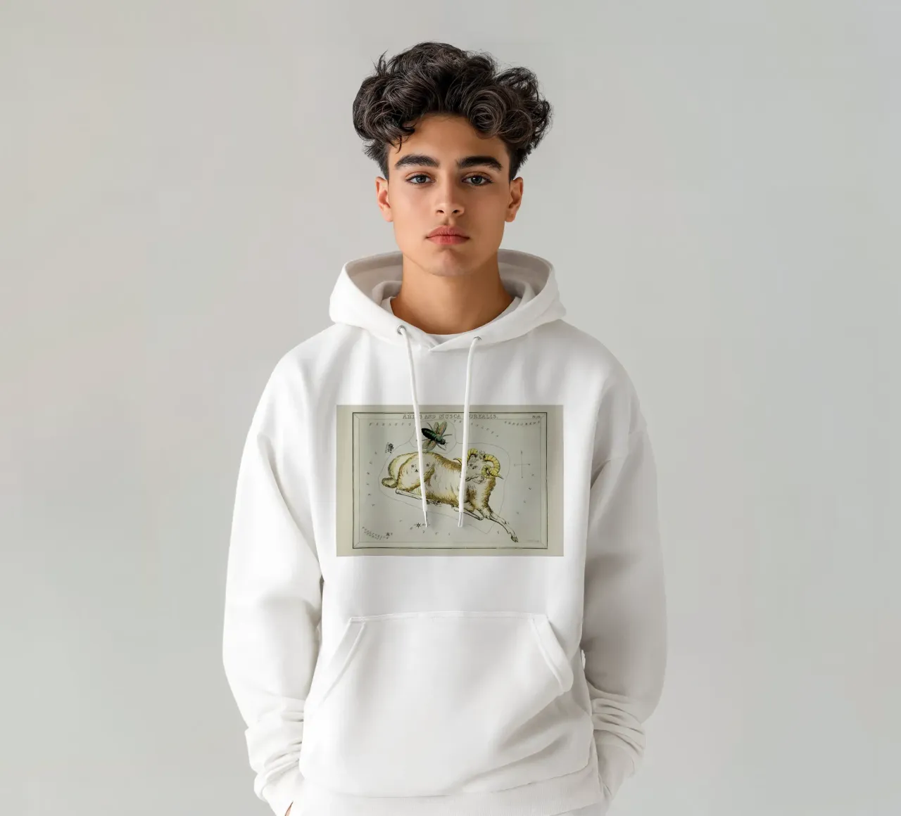 Aries felpa con cappuccio da Vintage by JUNIQE