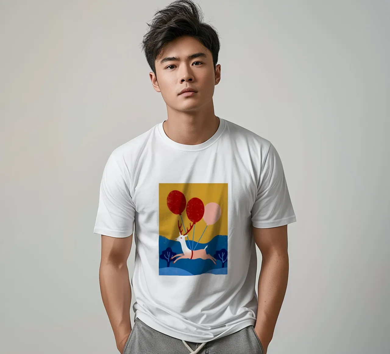 Cervo con palloncino t-shirt da THE LATEST SHOP