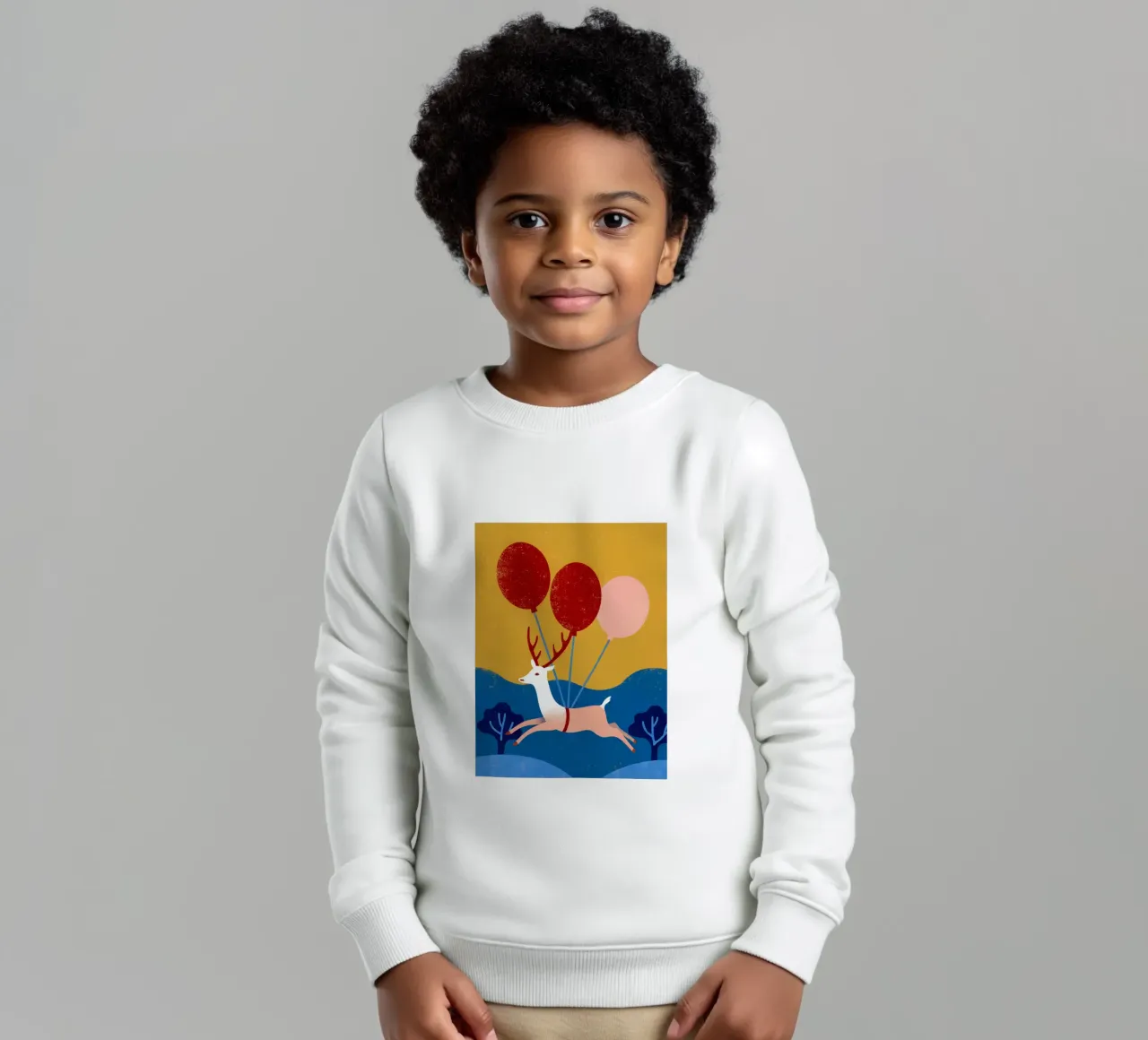 Cervo con palloncino felpa bambino da THE LATEST SHOP