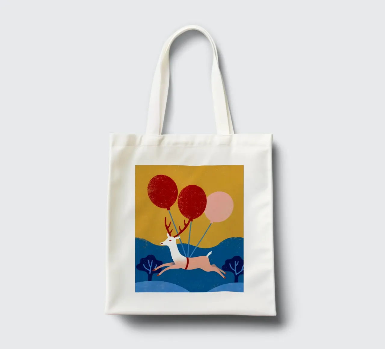 Cervo con palloncino borsa in juta da THE LATEST SHOP