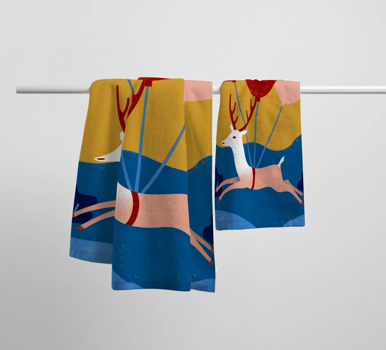 Cervo con palloncino asciugamano da bagno da THE LATEST SHOP