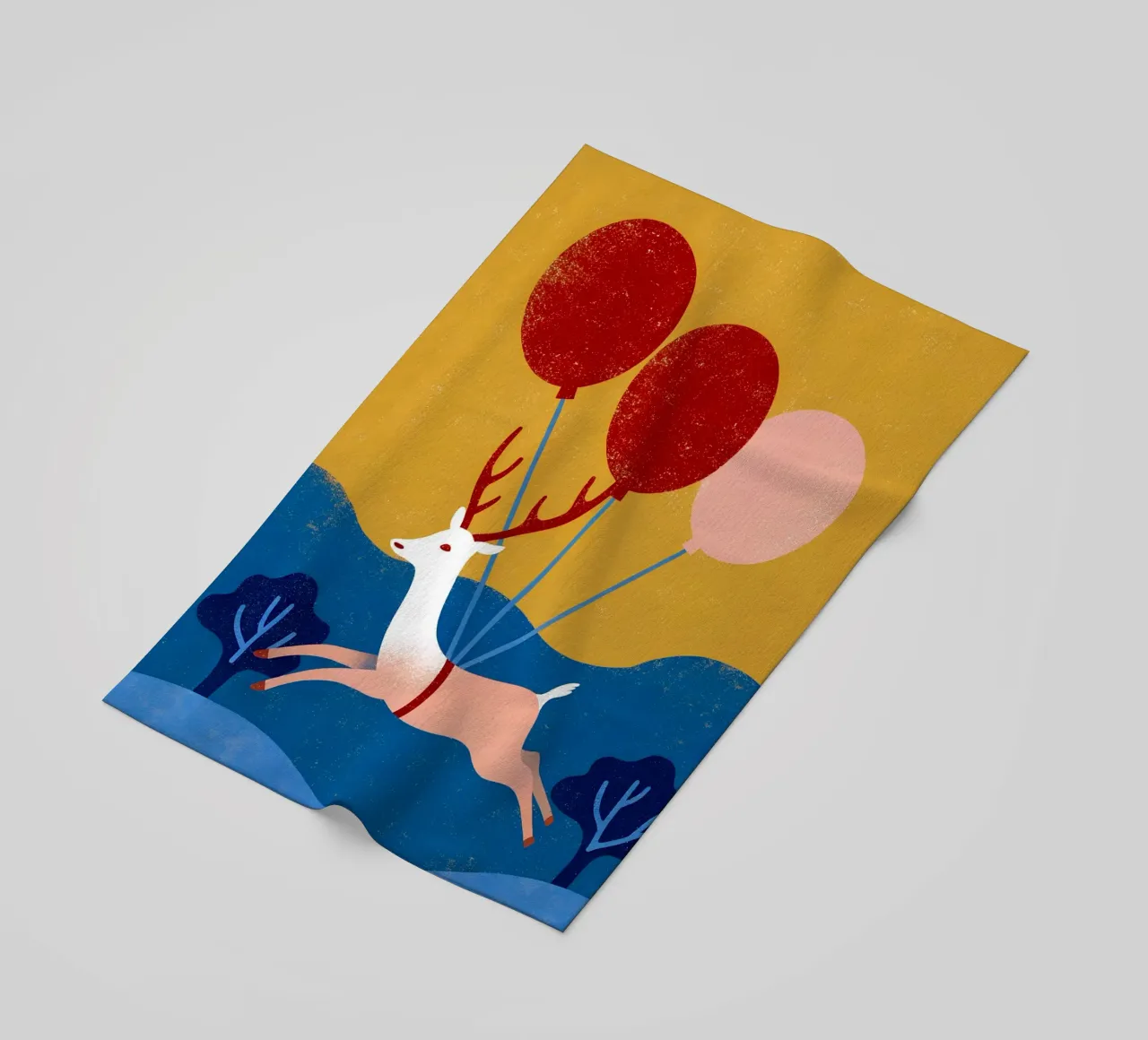 Cervo con palloncino telo mare da THE LATEST SHOP