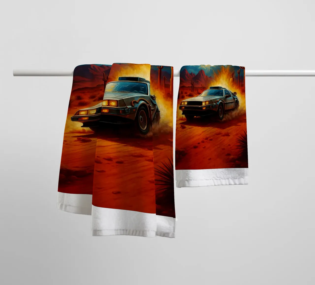 back to the future movie art repainting towel by inaras