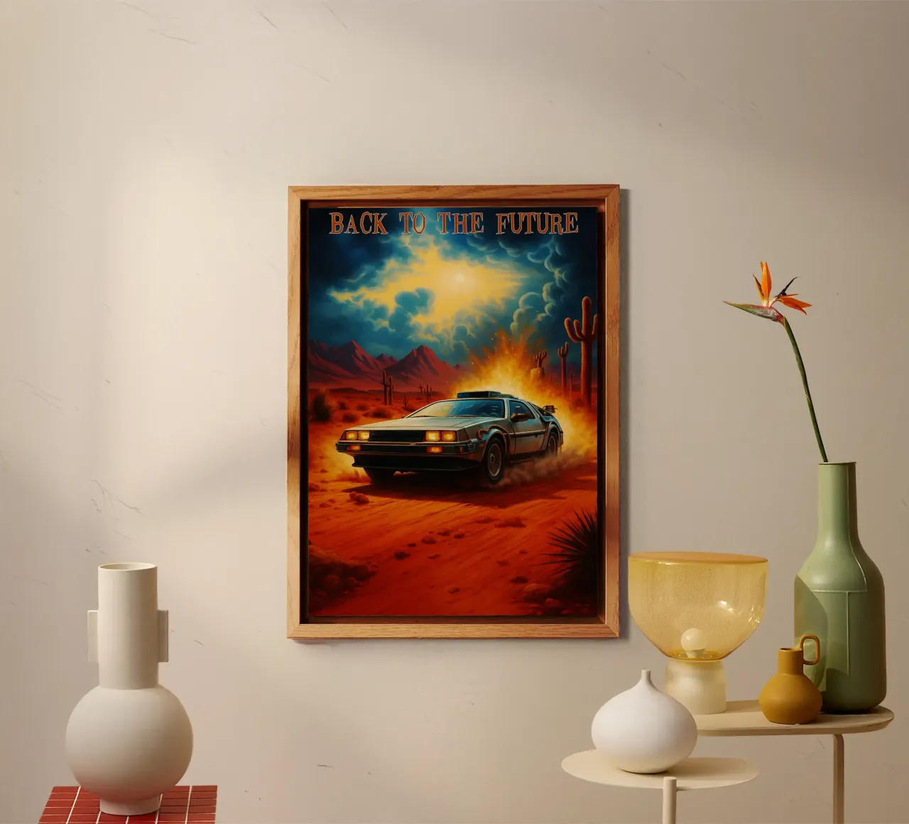 back to the future movie art repainting alu-dibond by inaras