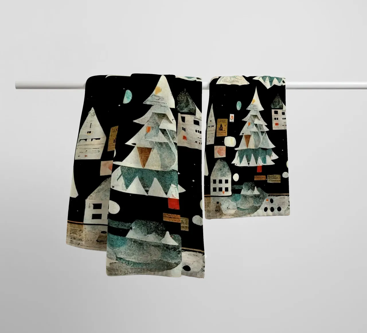 Little Winter Village toalla de baño de treechild