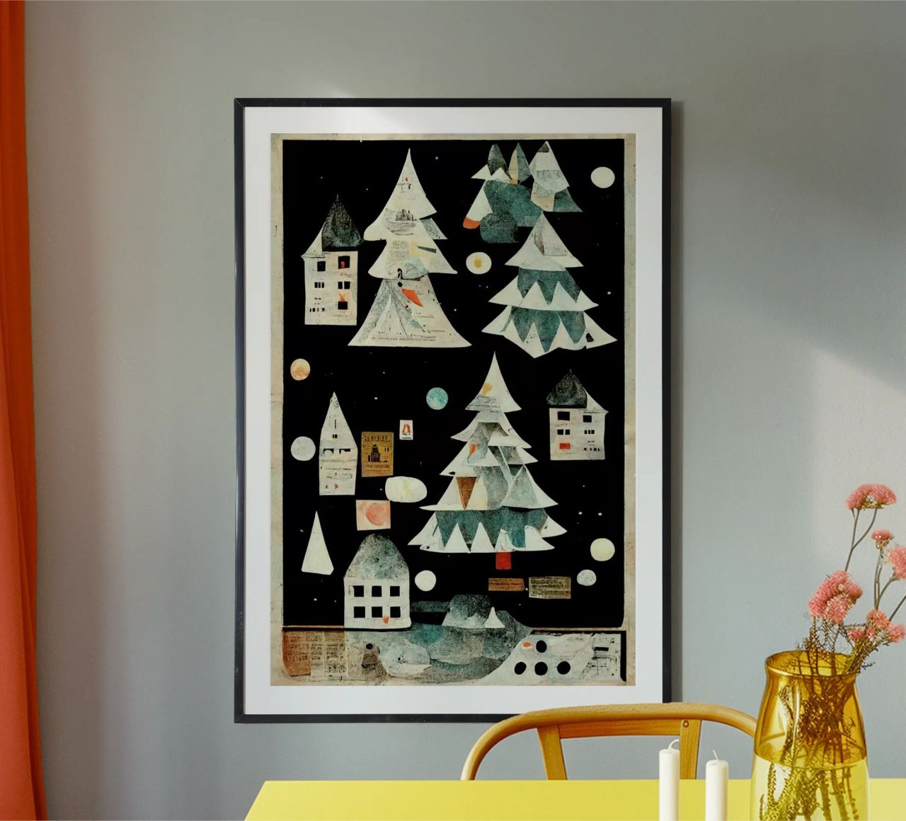 Little Winter Village Poster von treechild