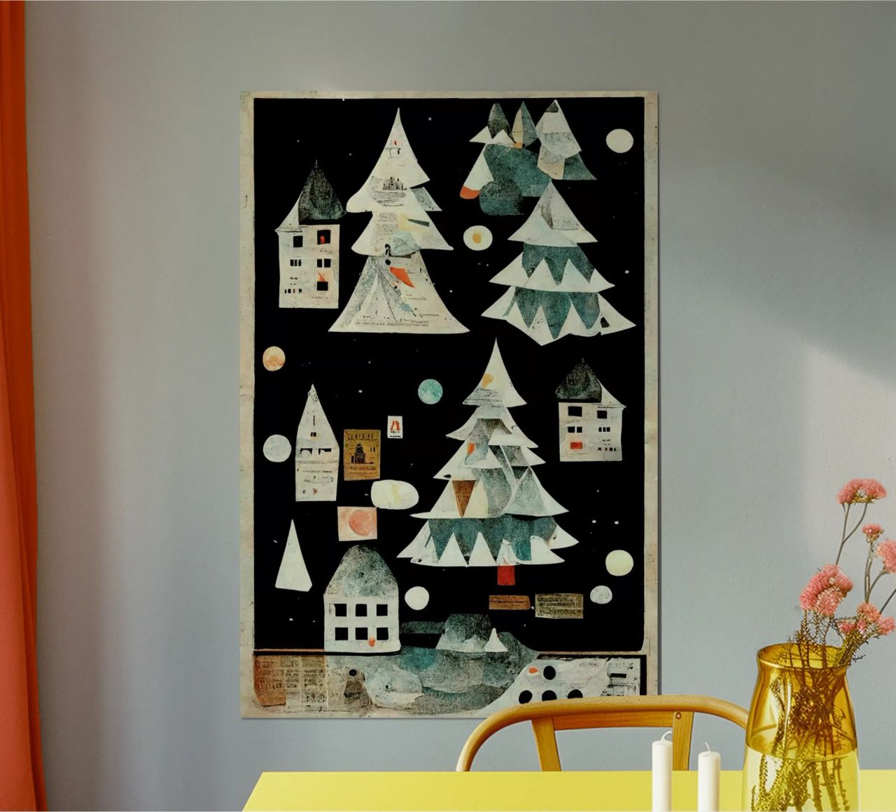 Little Winter Village Poster von treechild