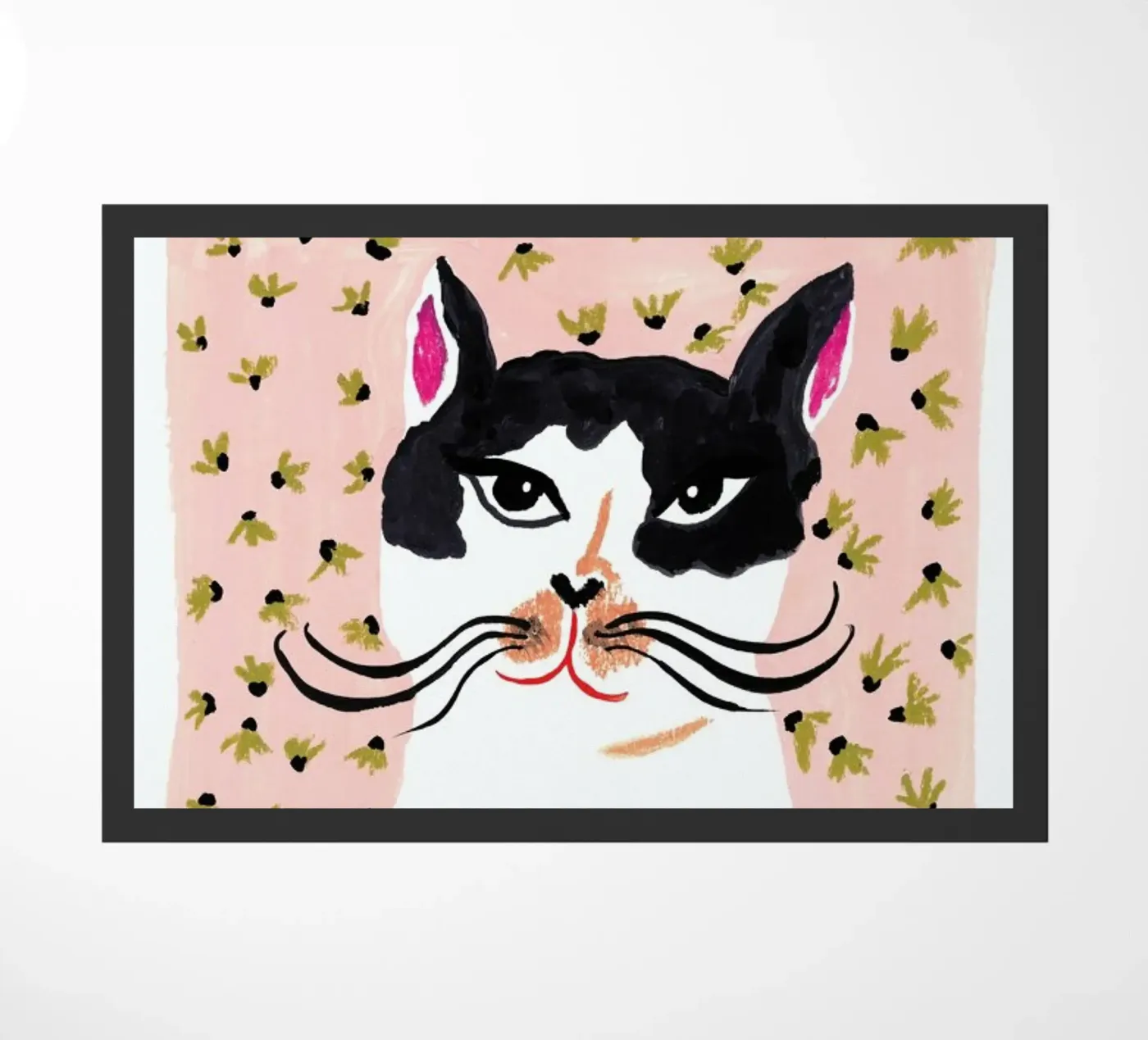 Cat Portrait Fußmatte von Atelier Mave