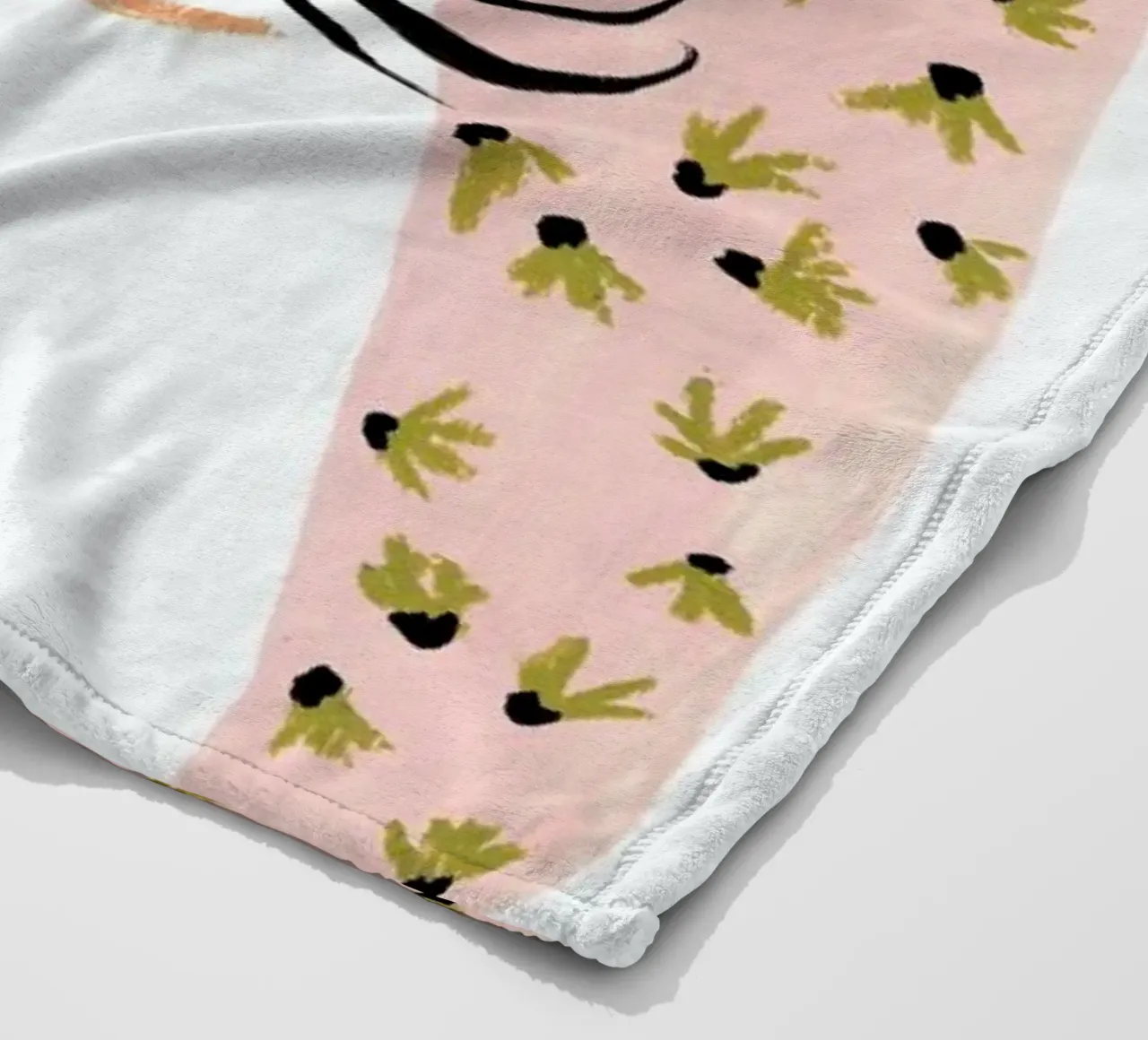 Cat Portrait fleece blanket by Atelier Mave