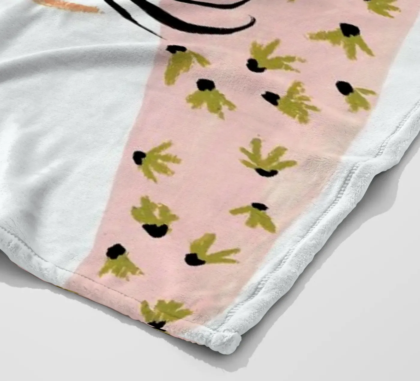 Cat Portrait fleece blanket by Atelier Mave