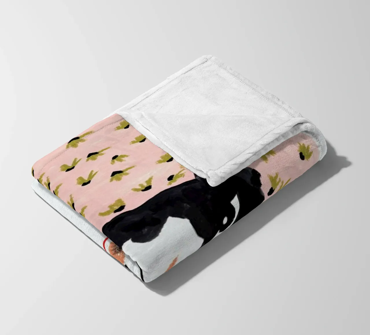 Cat Portrait fleece blanket by Atelier Mave