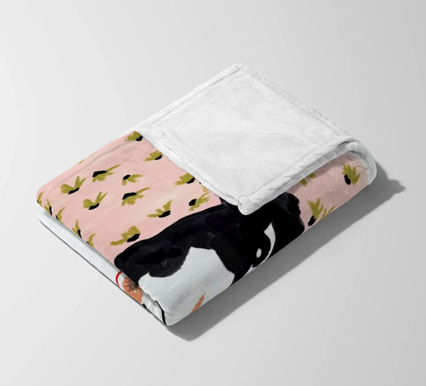 Cat Portrait fleece blanket by Atelier Mave