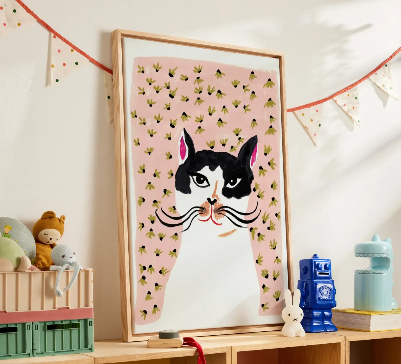 Cat Portrait canvas van Atelier Mave