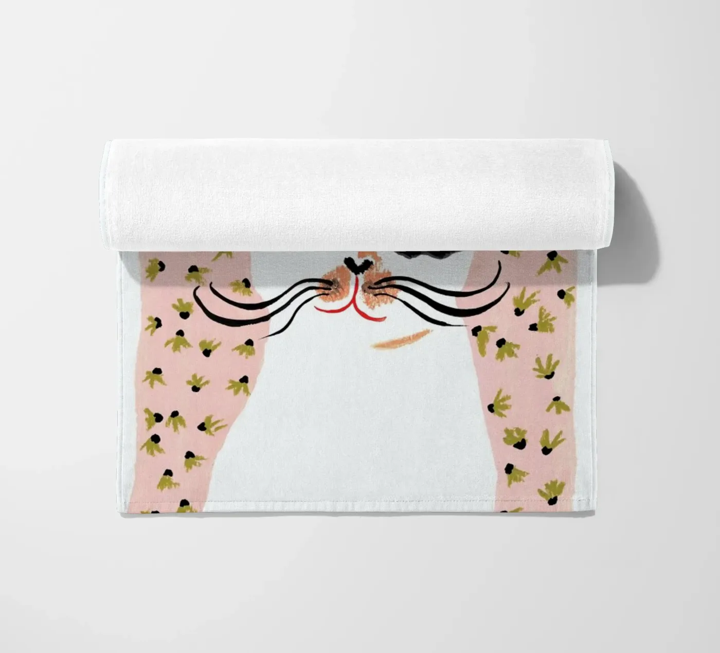 Cat Portrait strandhanddoek van Atelier Mave