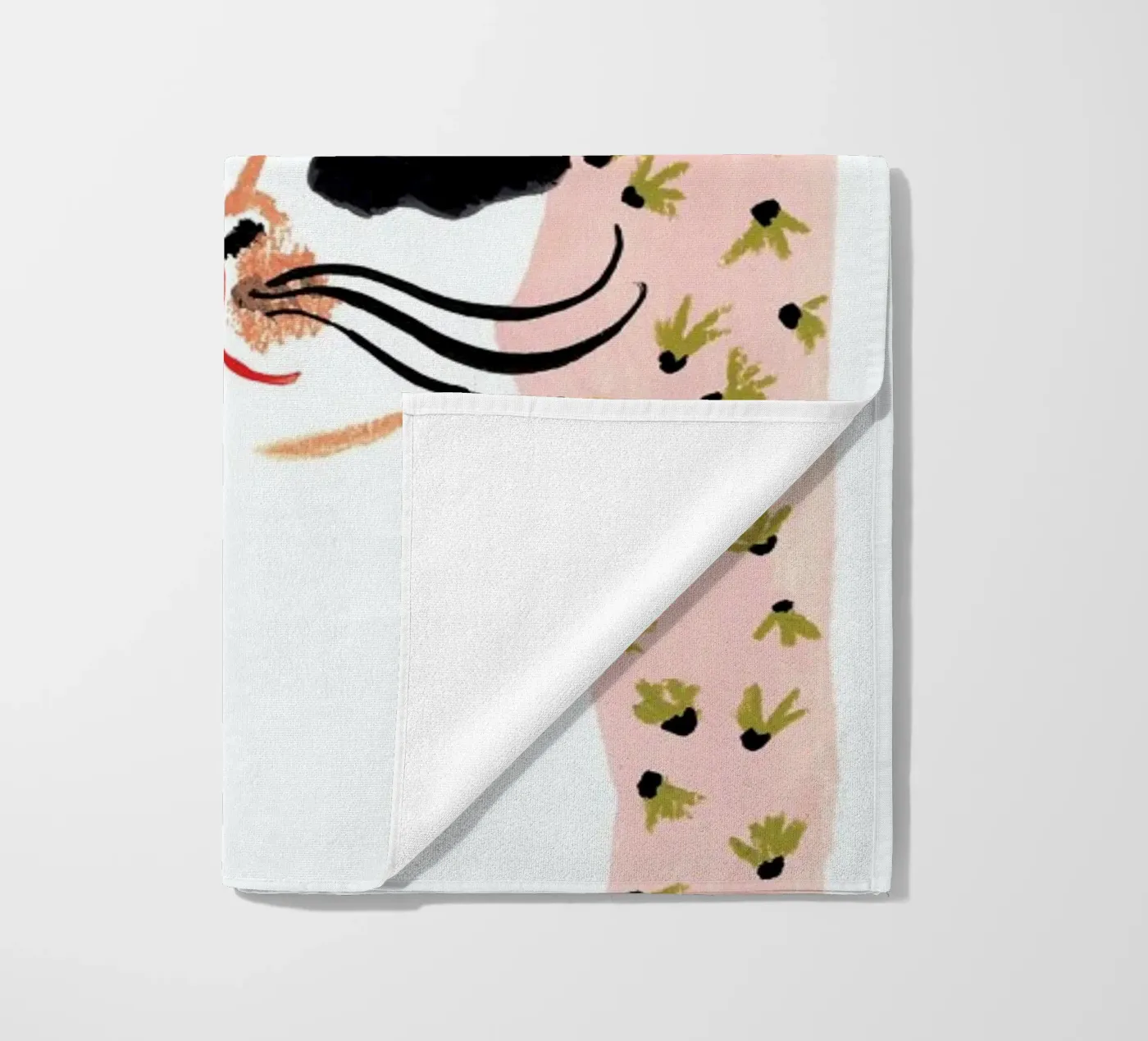 Cat Portrait strandhanddoek van Atelier Mave