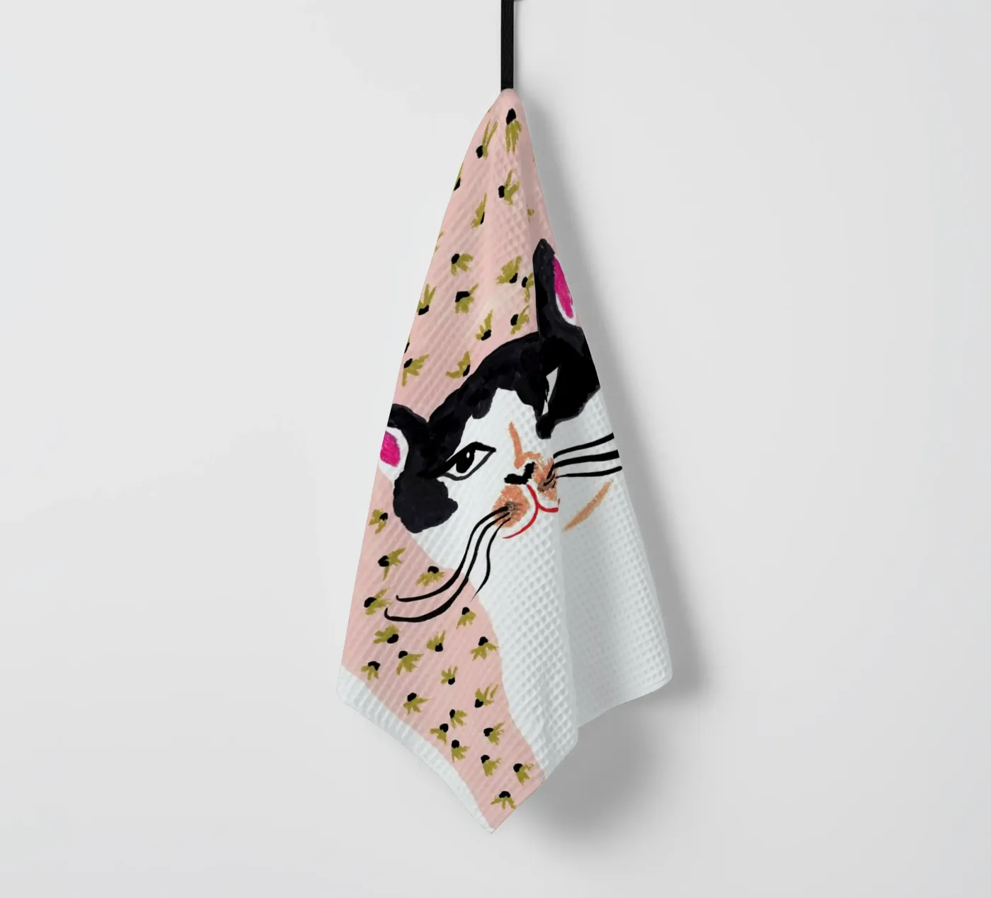 Cat Portrait Geschirrtuch von Atelier Mave