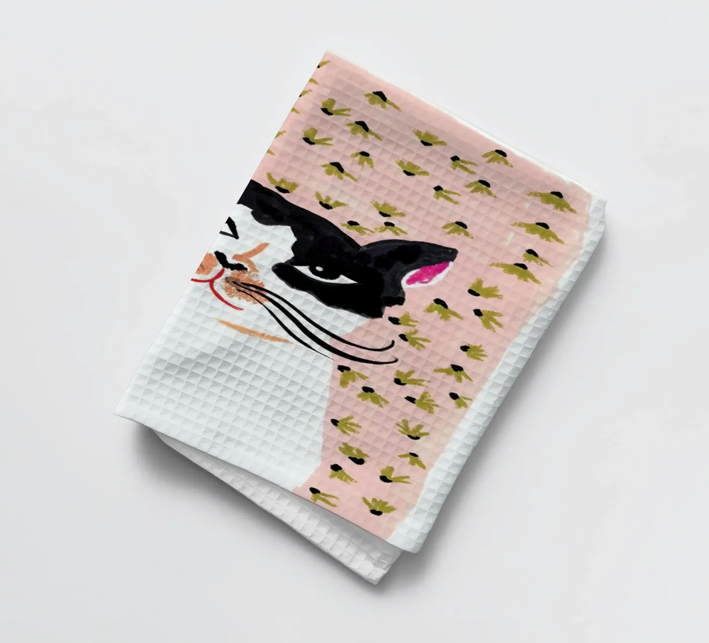 Cat Portrait Geschirrtuch von Atelier Mave