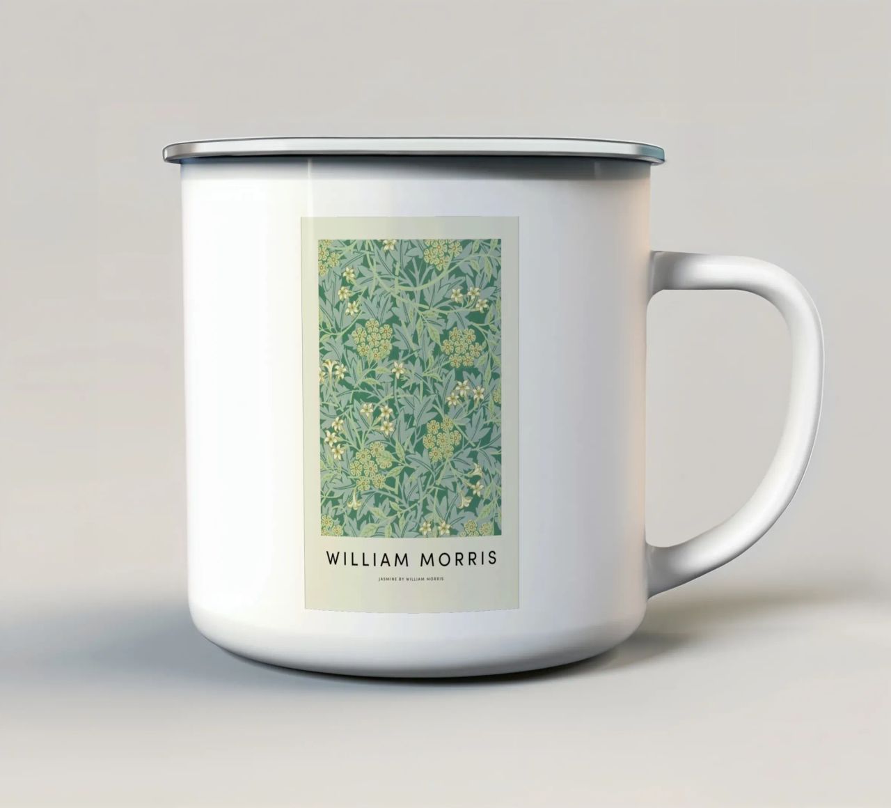 William Morris - Jasmine tazza in smalto da Vintage by JUNIQE
