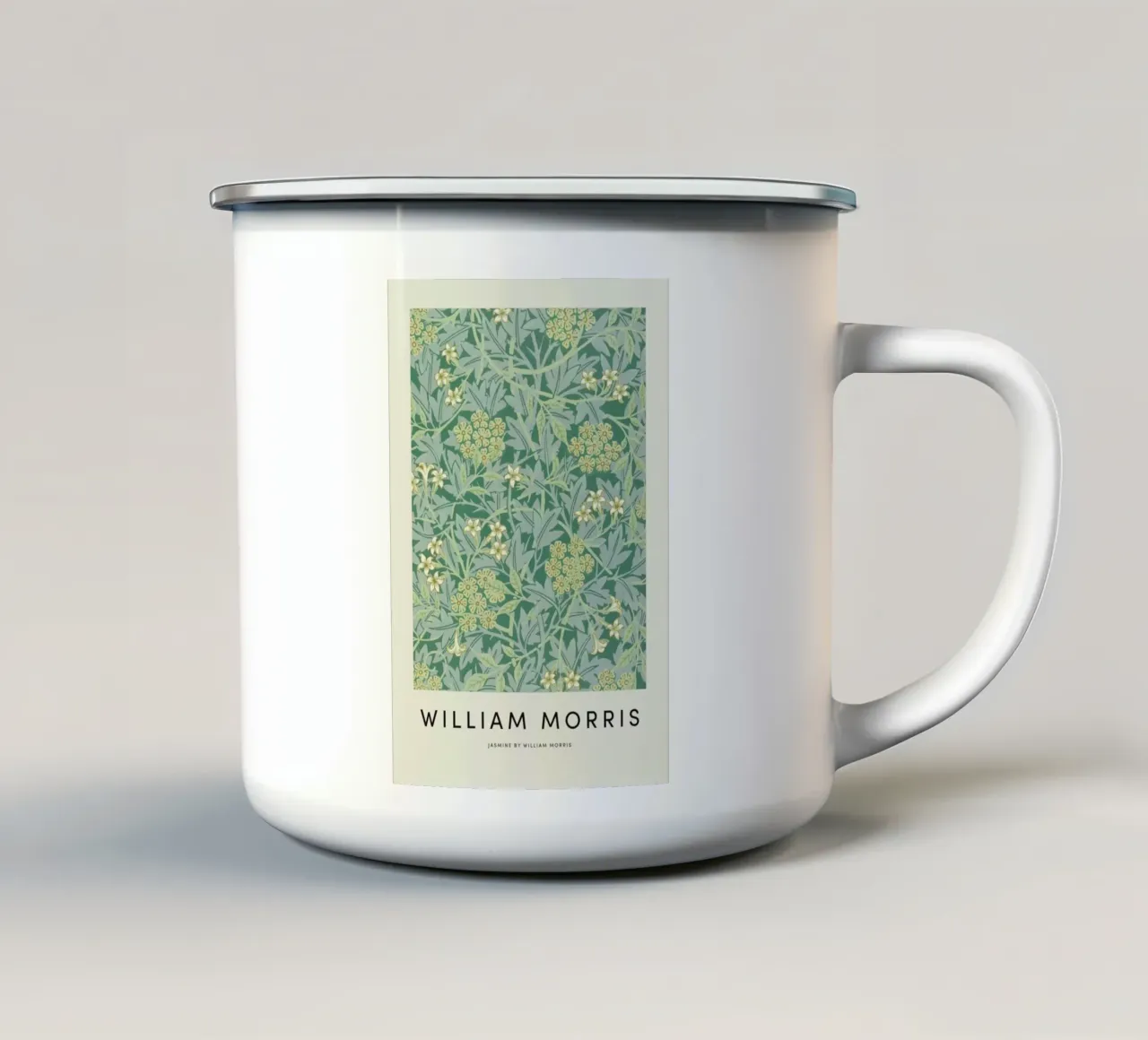 William Morris - Jasmine tazza in smalto da Vintage by JUNIQE