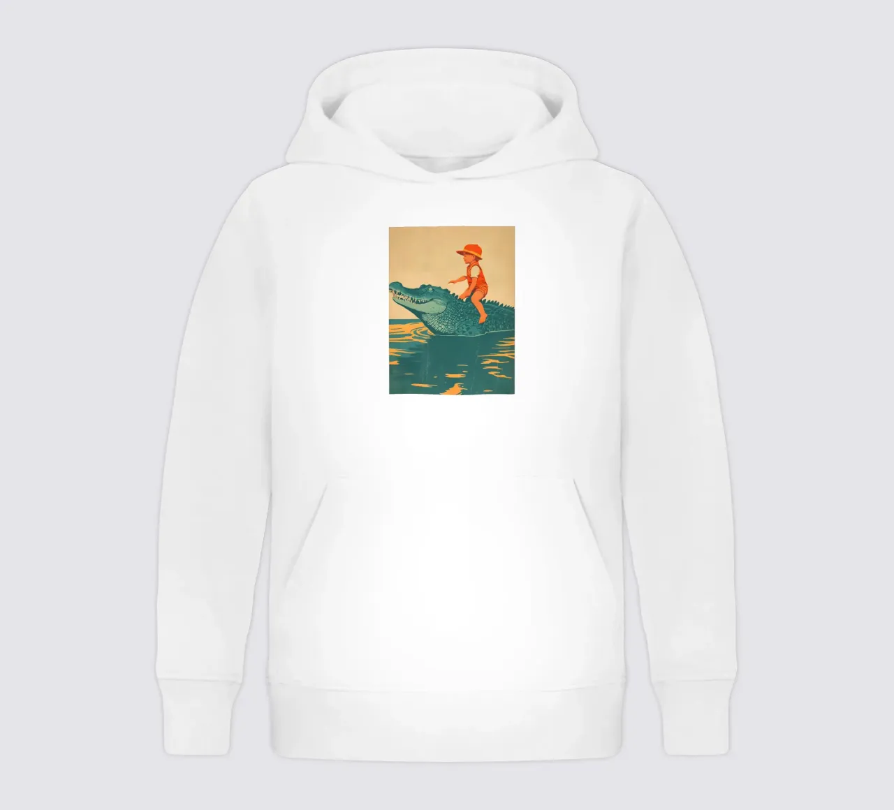 The Kid and The Crocodile felpa bambino con cappuccio da Gypsy Galleria