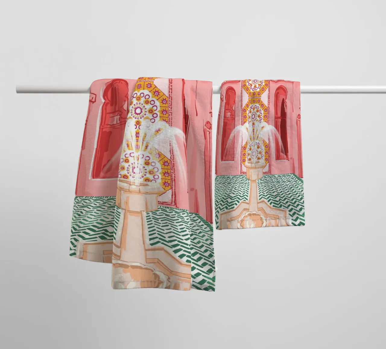 Blush Palace architecture towel by 83oranges