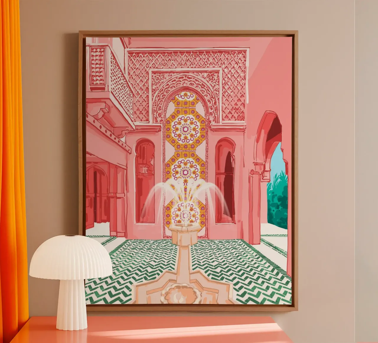 Blush Palace architecture canvas by 83oranges