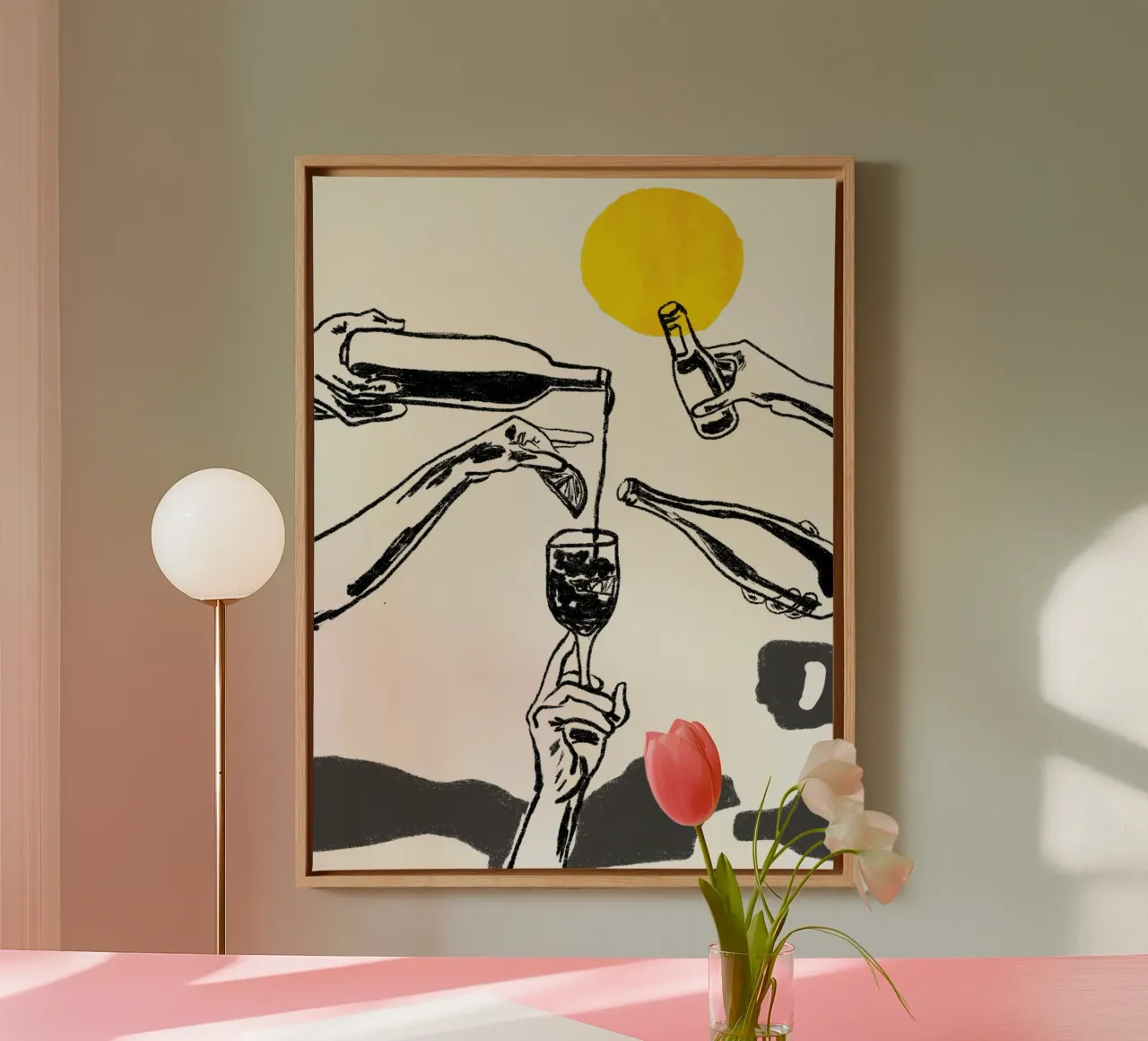 Cocktailfeest canvas met Baklijst van EDMPROJECT