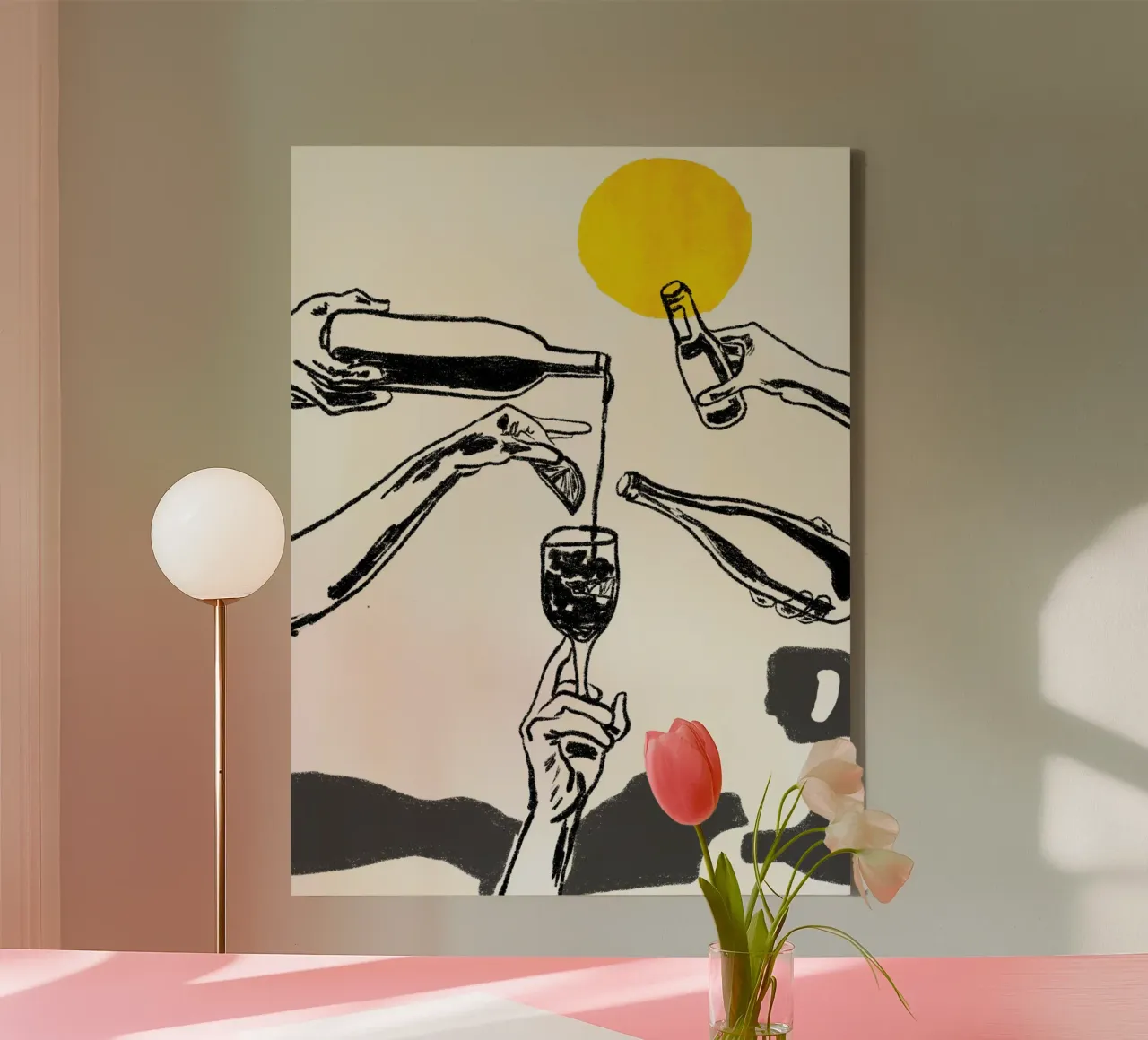 Cocktailfeest canvas met Baklijst van EDMPROJECT