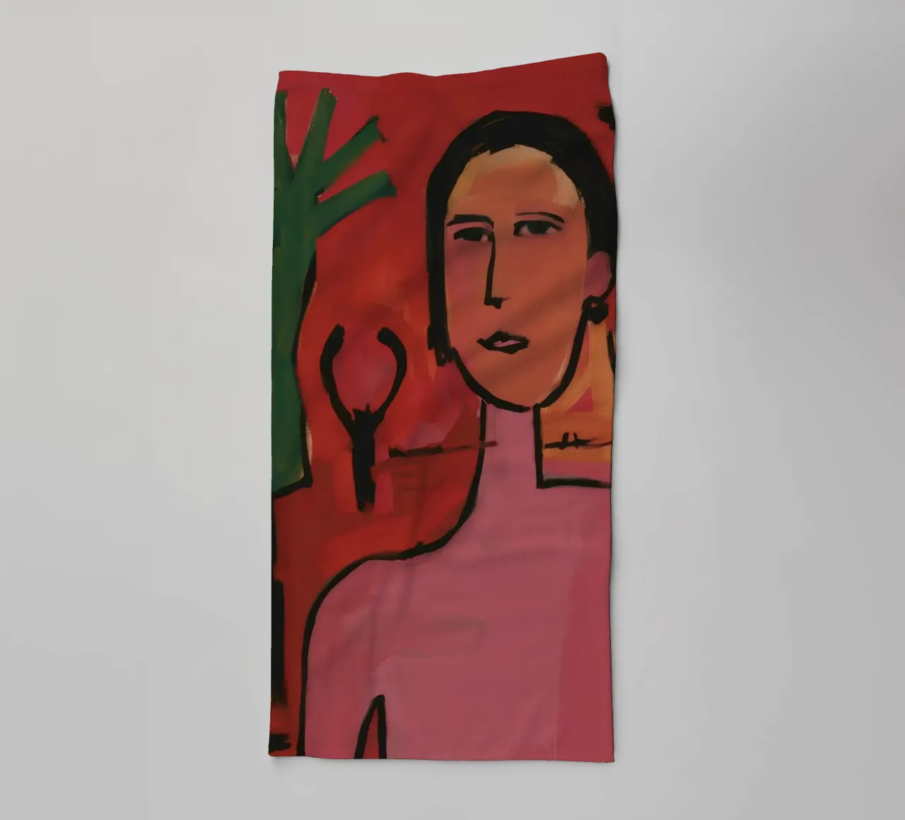 Ethereal Palm Reflection towel by Pake Nebula