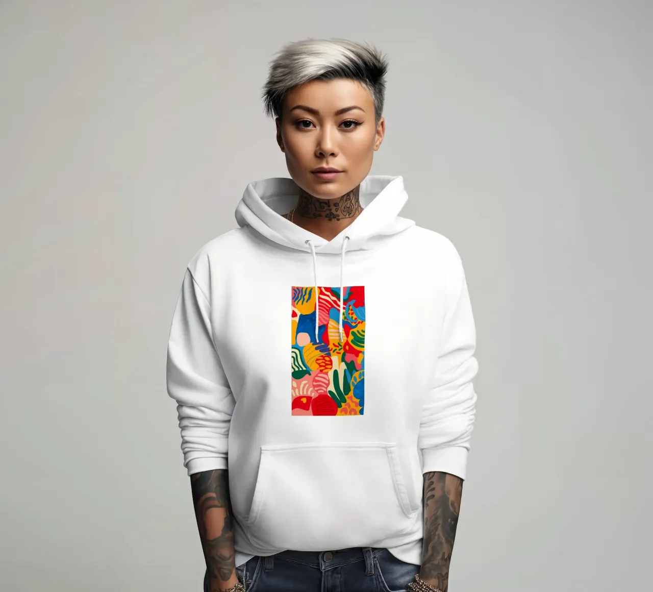 Abstrakte Korallenblüte Hoodie von Pake Nebula
