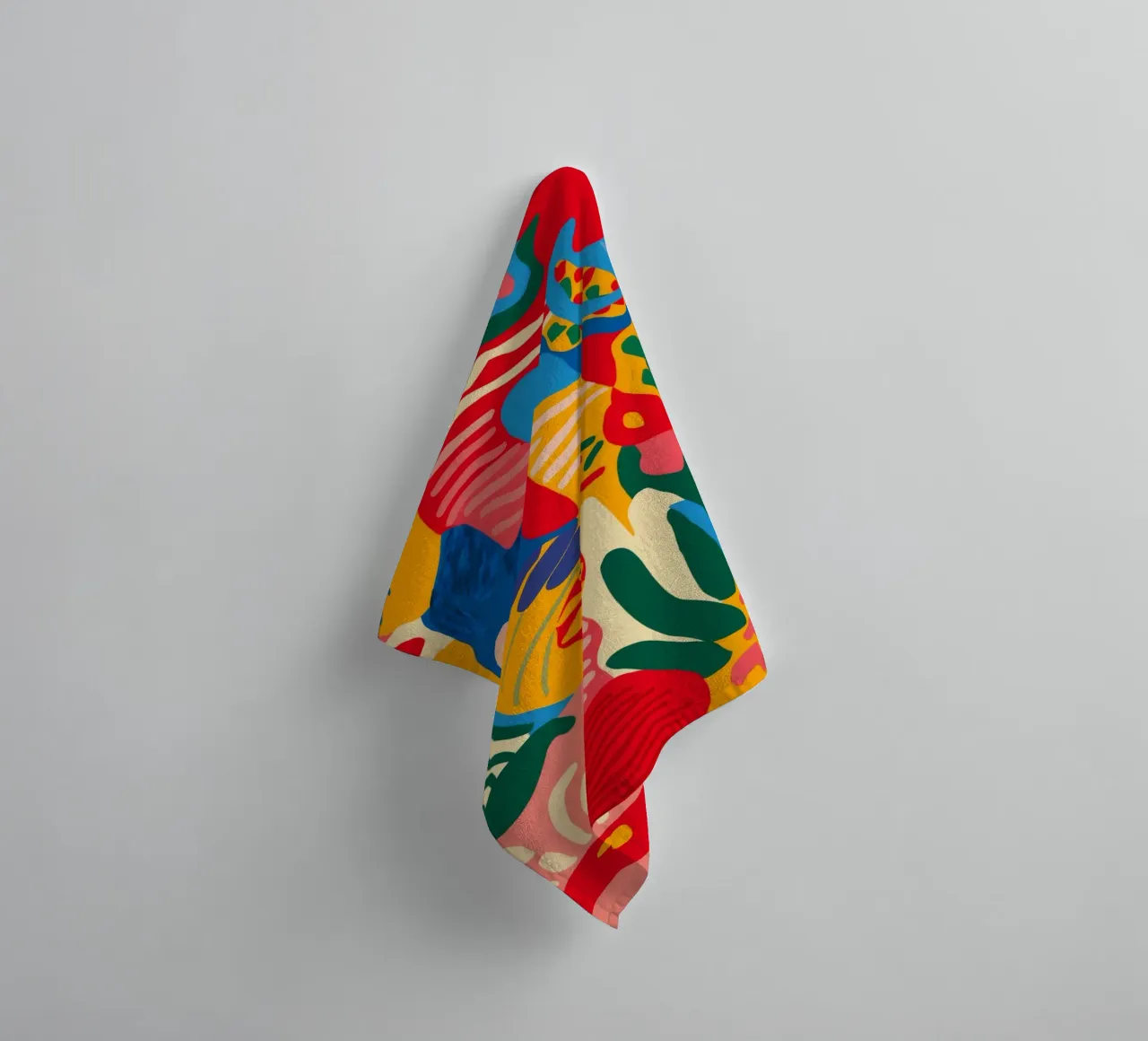 Abstract Coral Bloom towel by Pake Nebula