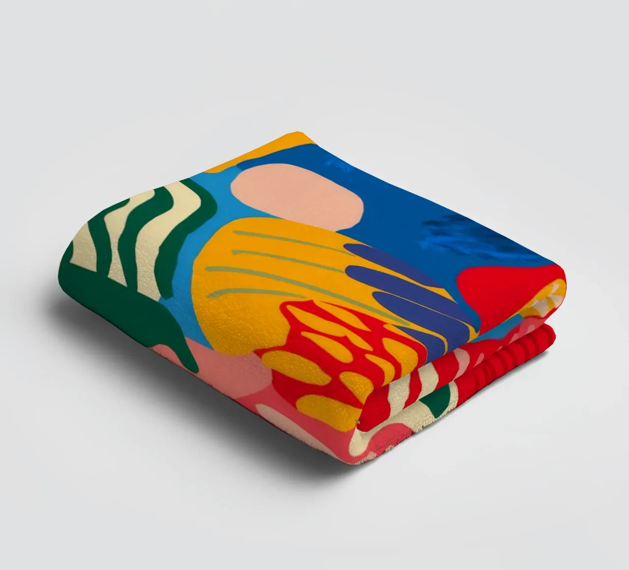Abstract Coral Bloom towel by Pake Nebula