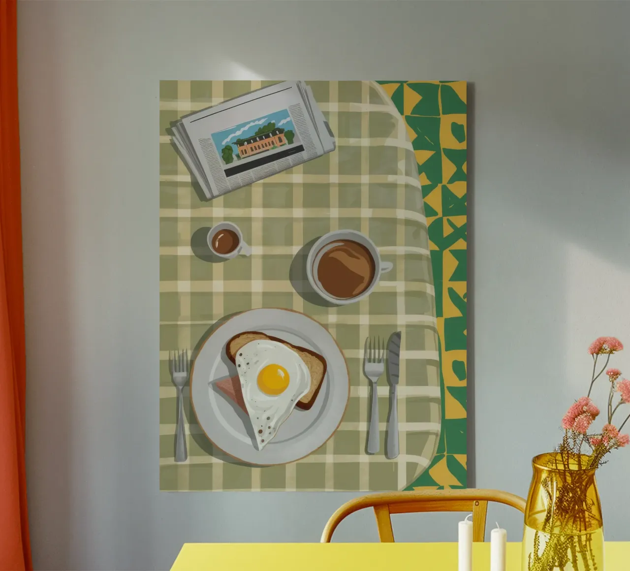 Overhead Breakfast Classic canvas by Pake Nebula
