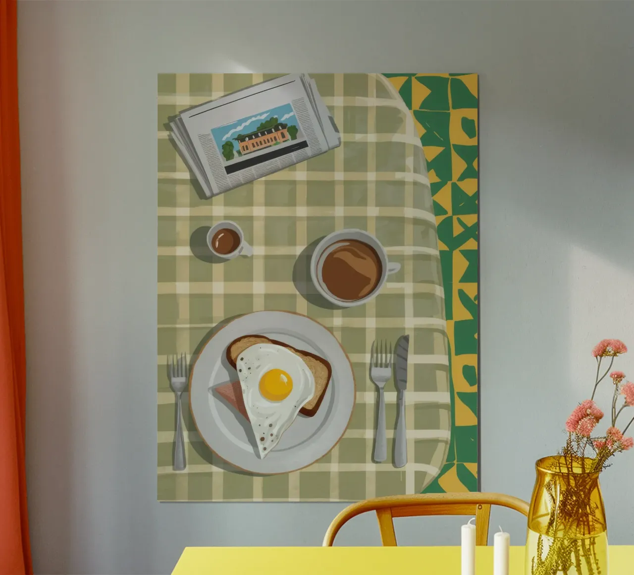 Colazione sopraelevata classica poster con telaio in alluminio da Pake Nebula