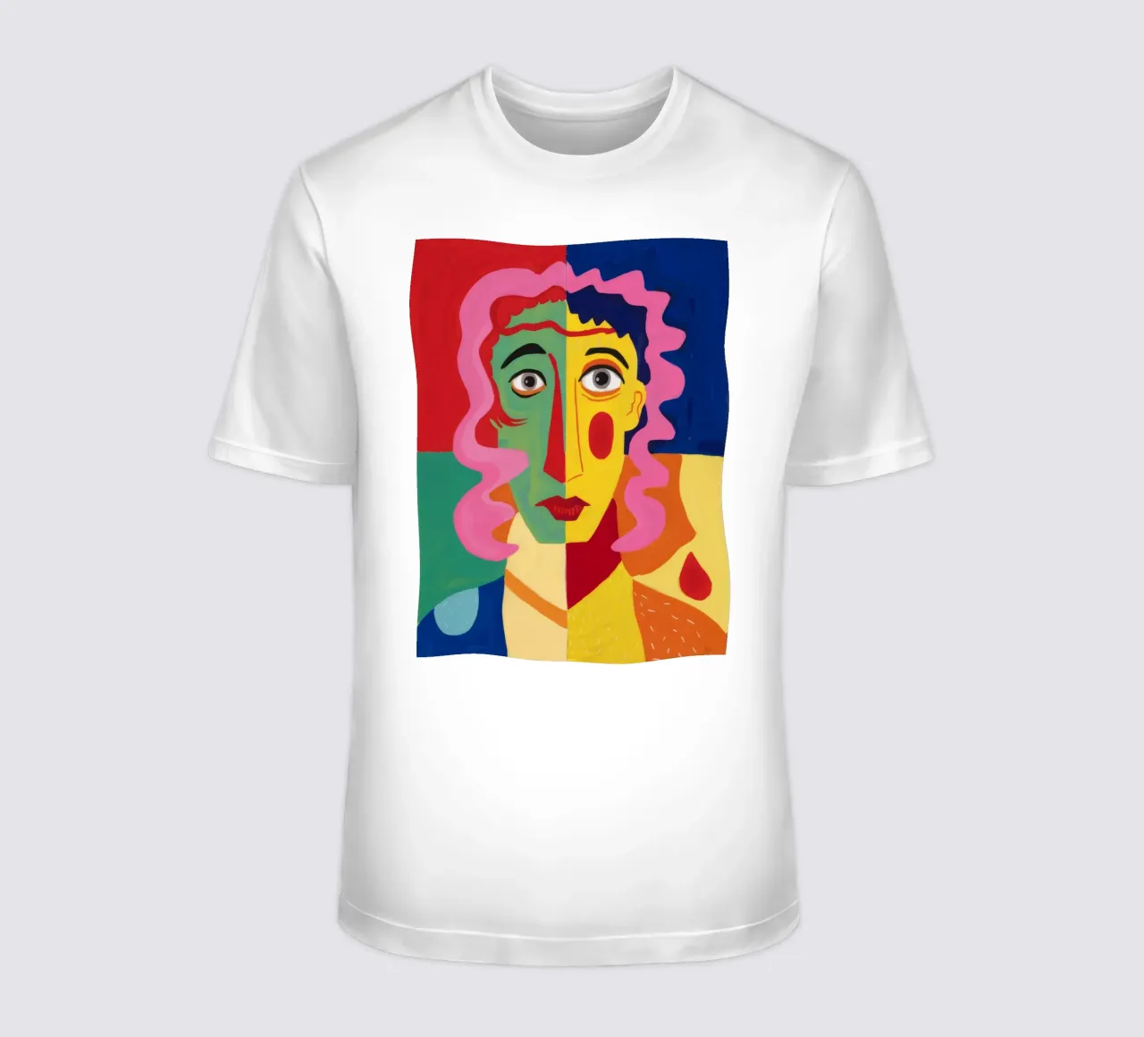 Cubist Visage Enigma t-shirt by Pake Nebula