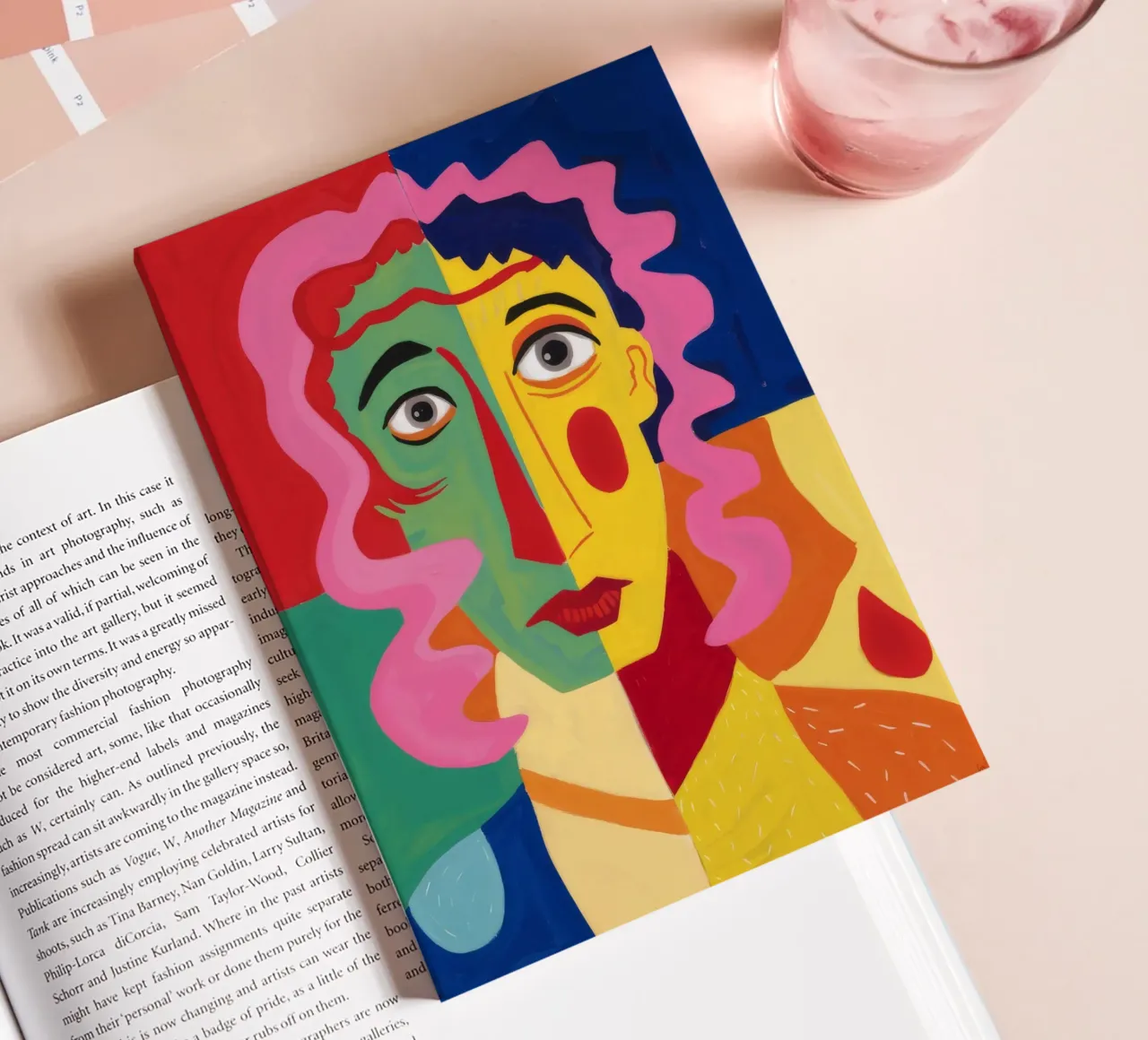 Cubist Visage Enigma notebook by Pake Nebula