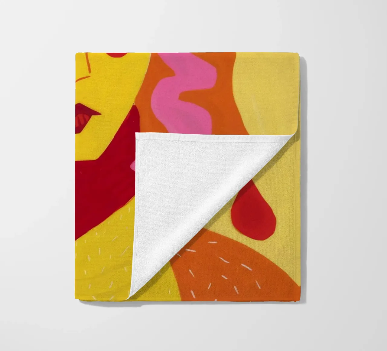 Cubist Visage Enigma beach towel by Pake Nebula