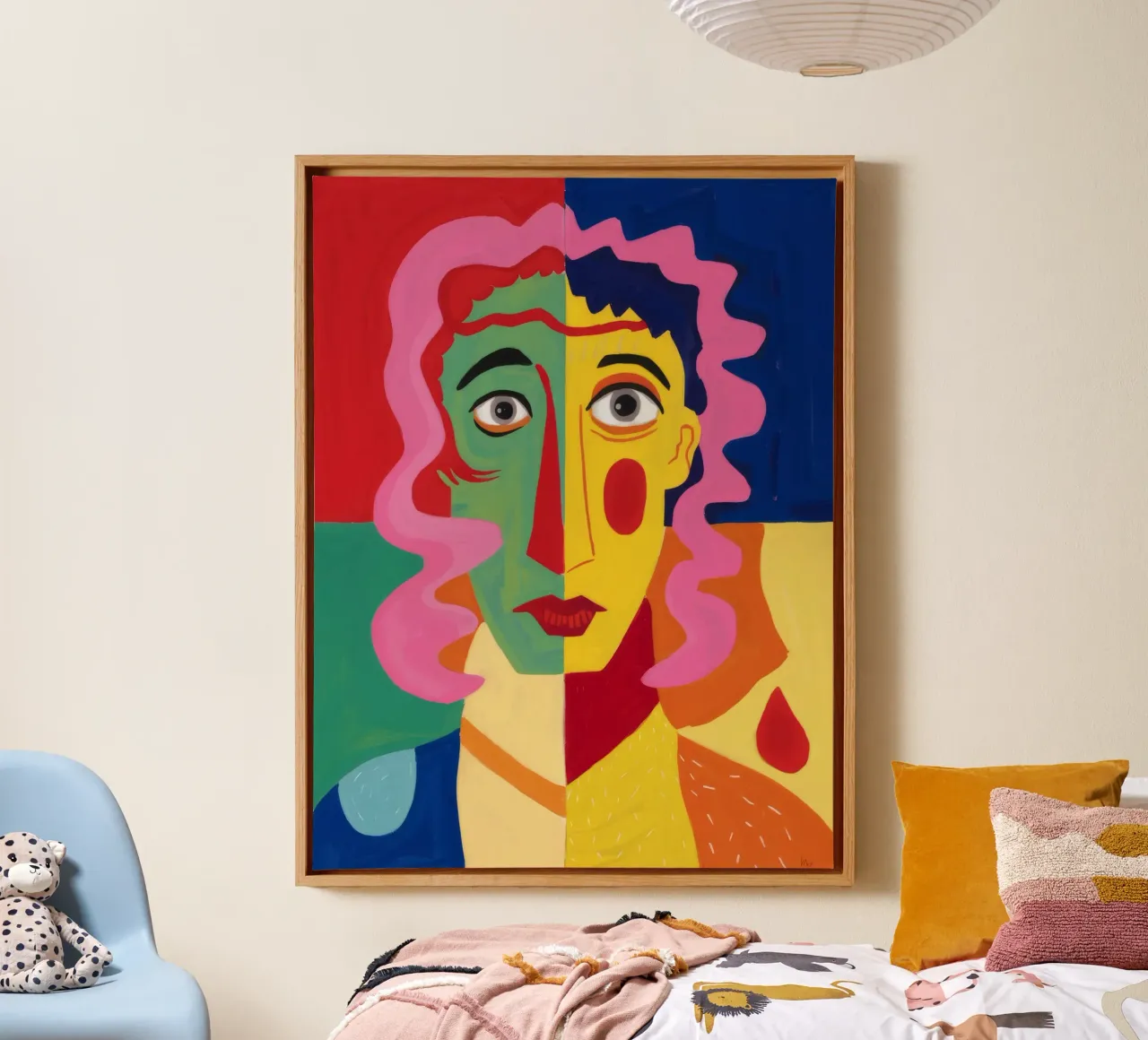Cubist Visage Enigma canvas by Pake Nebula